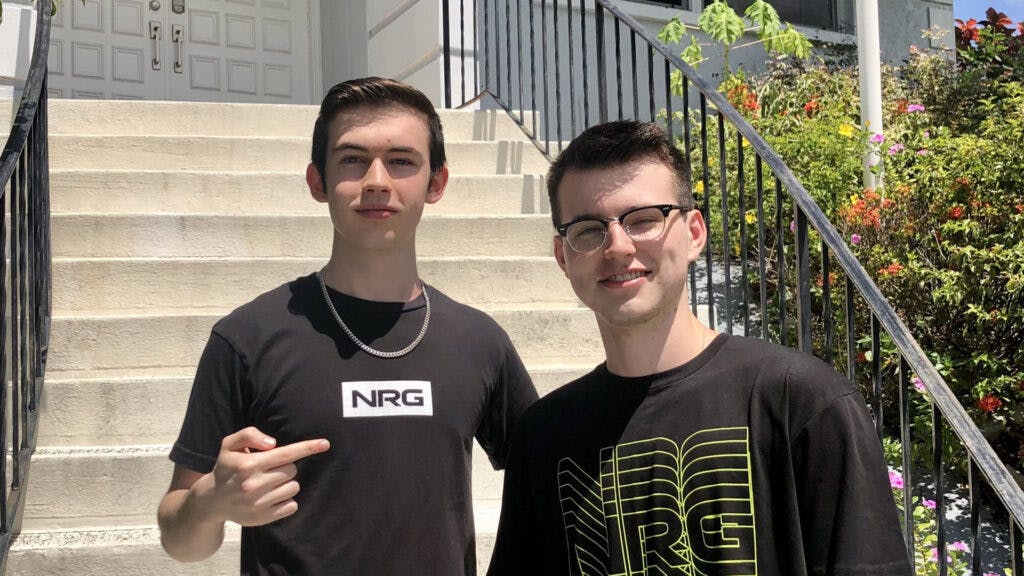 Musty and GarretG, part of NRG's Rocket League team