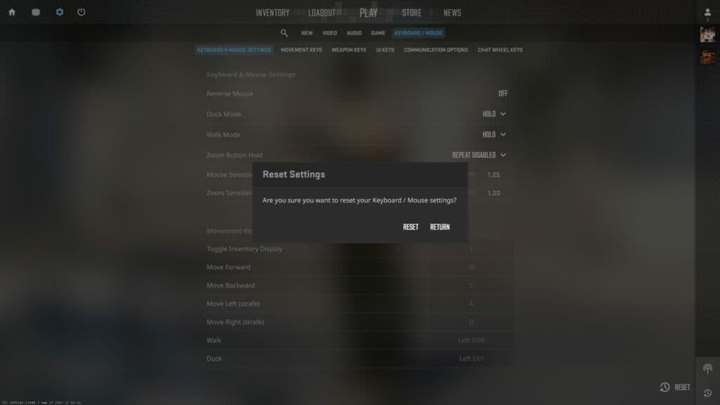 Resetting your edits (Image via Valve Corporation)