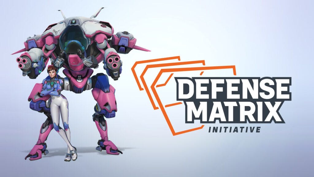 Overwatch 2 Defense Matrix graphic featuring D.Va (Image via Blizzard Entertainment)