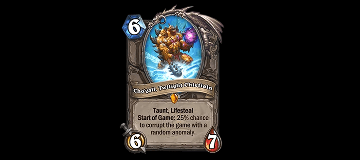 Cho'gall, Twilight Chieftain from the Hearthstone Fall of Ulduar Mini-Set (Image via Blizzard Entertainment)