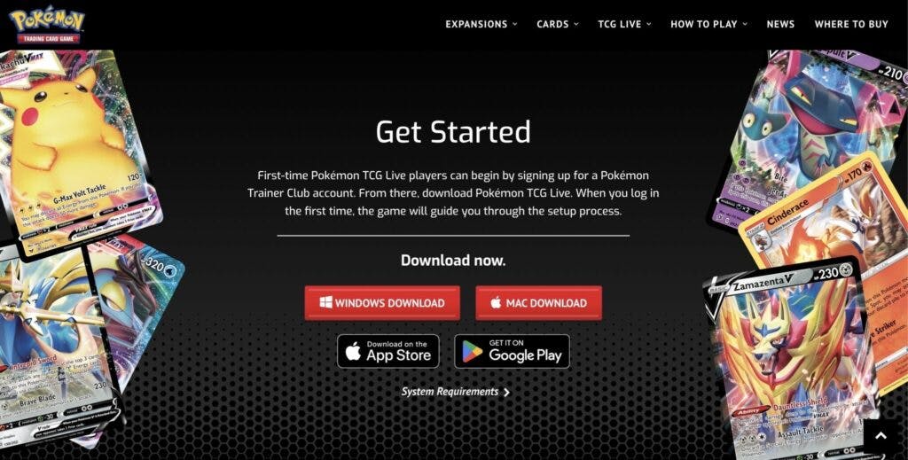 The Pokemon Trading Card Game Live is easy to install.