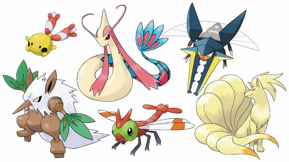 Some of the returning Pokémon in The Teal Mask DLC (Image via Pokémon)