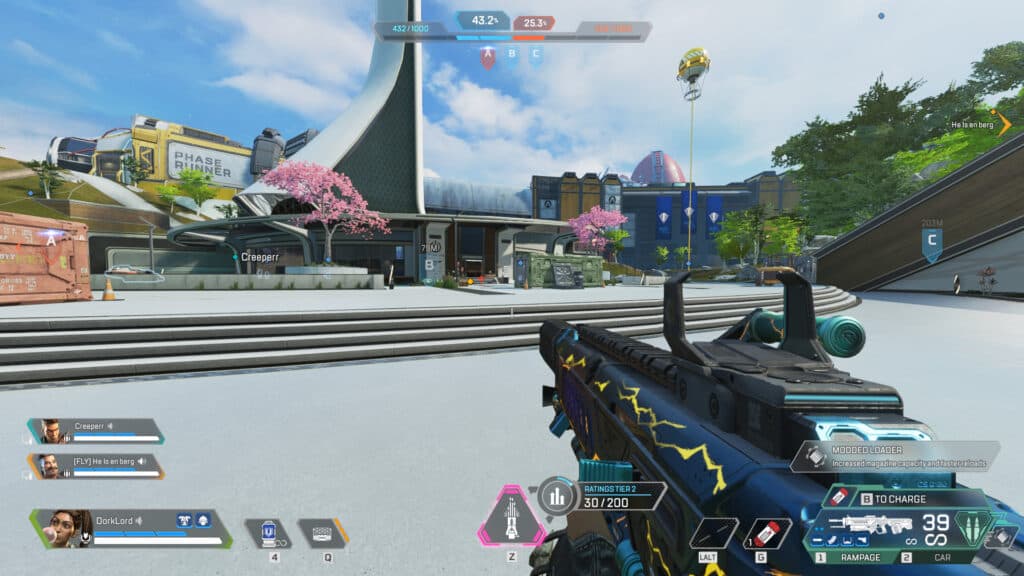 The <em>Modded Loader</em> passive gives Rampart the ability to carry more bullets in an LMG magazine and reload LMGs faster