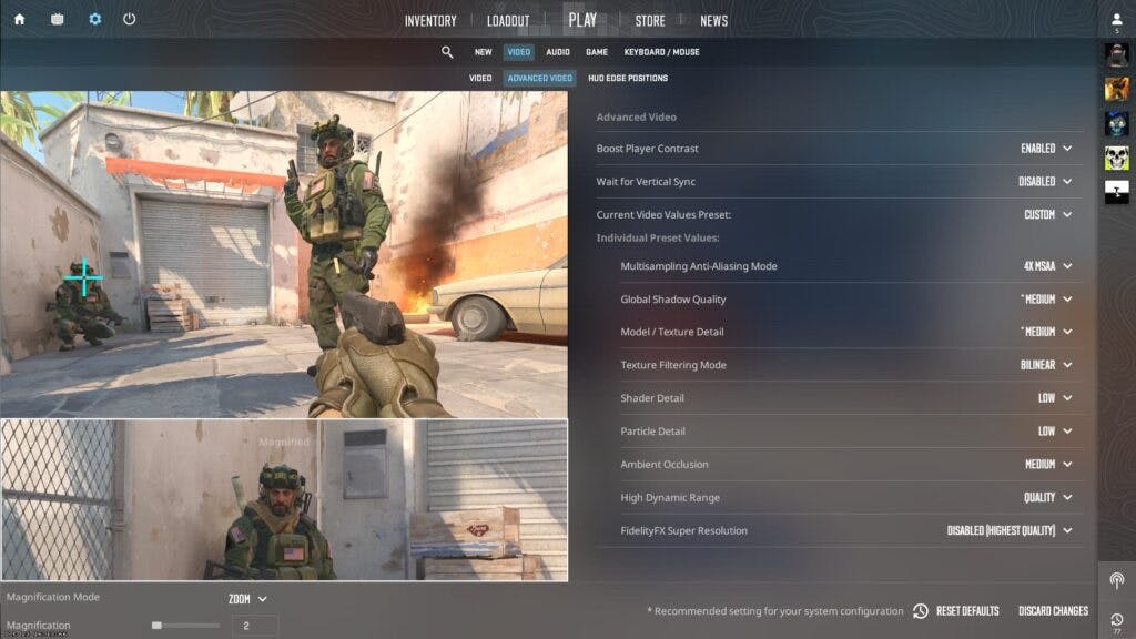 There are a lot of settings to toggle in the Advanced Video settings of CS2 (Image via esports.gg)