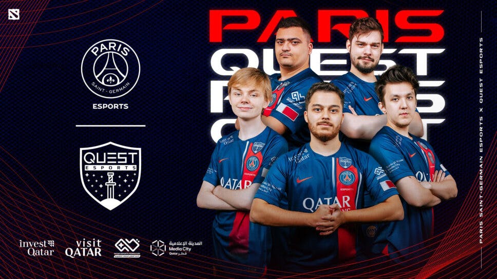 PSG returns to sponsor Quest Esports ahead of The International 2023 cover image