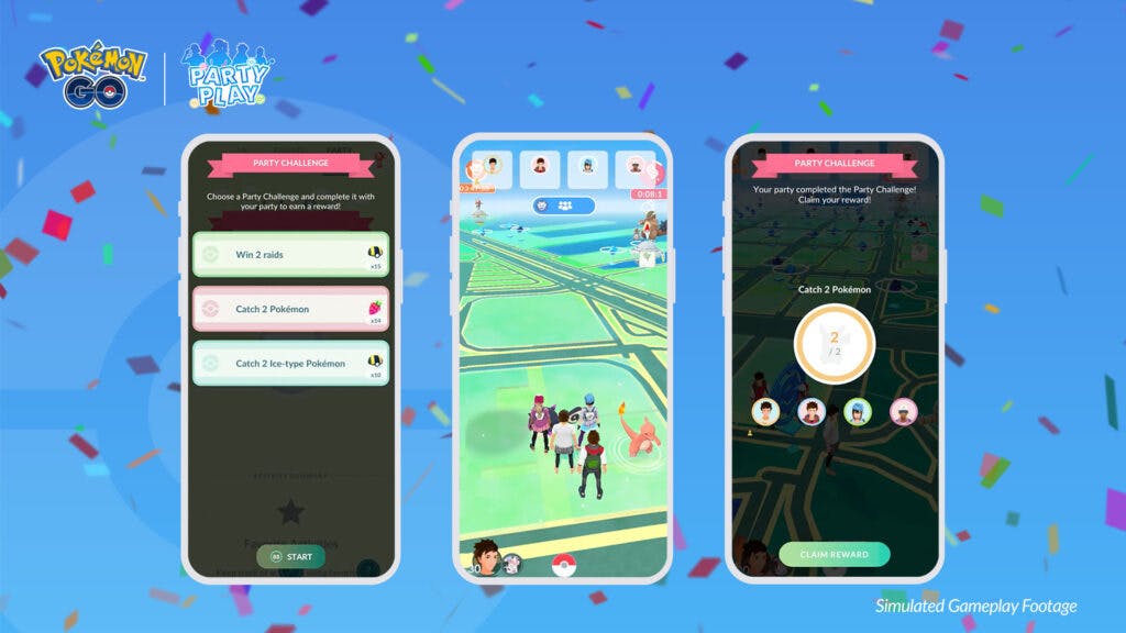 Party Challenges give players a chance to earn rare rewards (Image via Niantic)