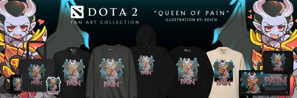 Queen of Pain collection (Image via Valve, WeAreNations)