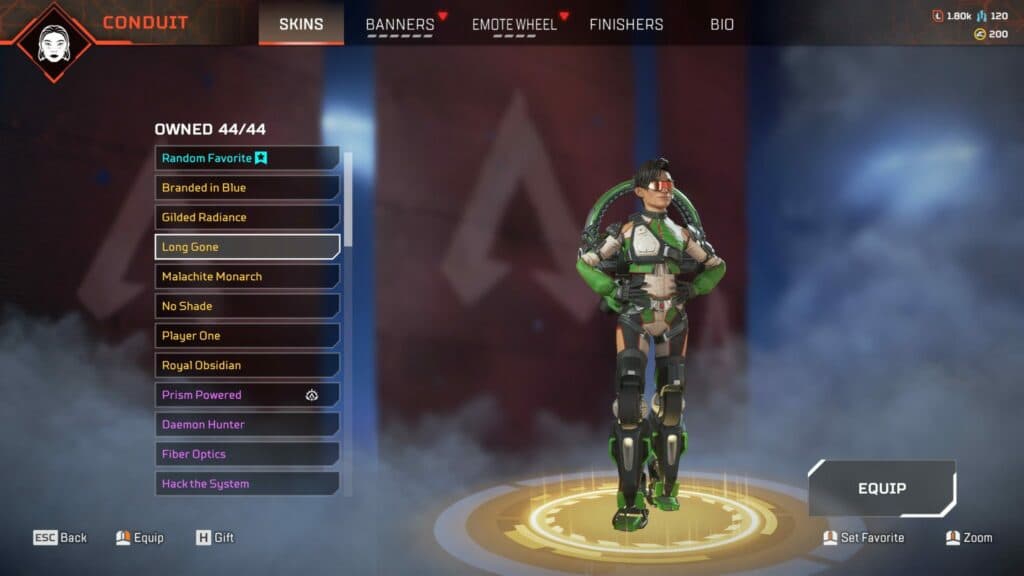 The green and white recolor of Branded in Blue (image via Apex Legends)