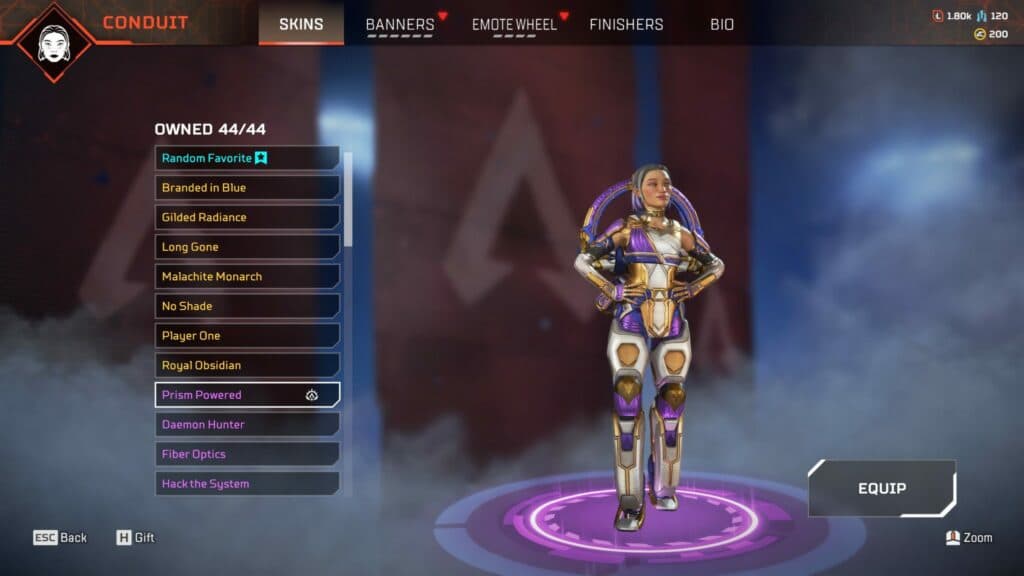 Conduit's first ever battle pass skin (image via Apex Legends)