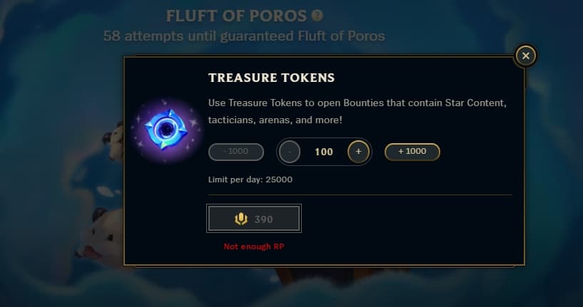 There is also the option to exchange for Riot Points or TFT Coins