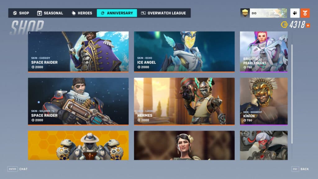 Anniversary 2023 event skins (Image via Blizzard Entertainment)