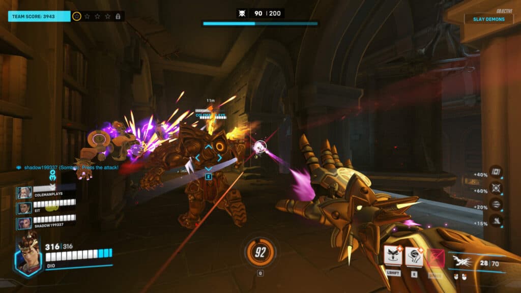 Clear waves of enemies such as Shaman Ramattra (Image via Blizzard Entertainment)