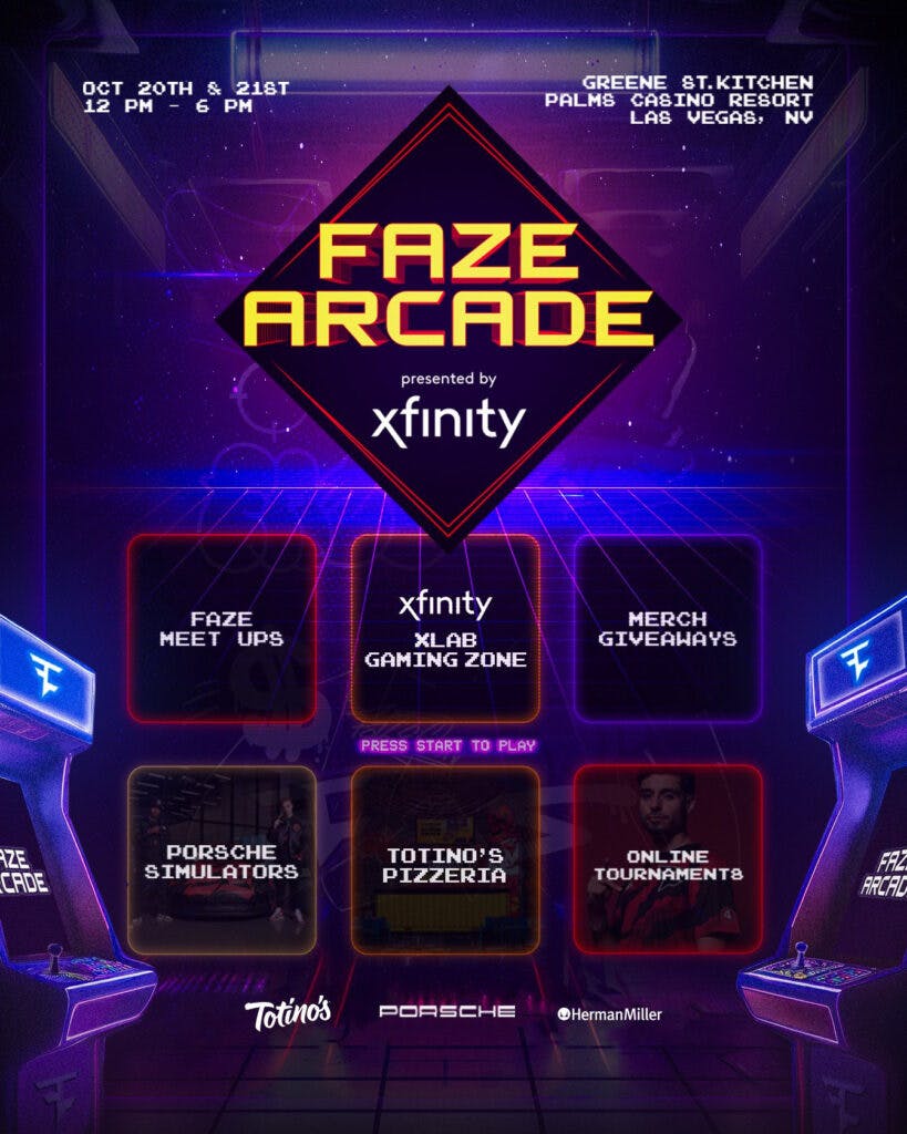 FaZe Arcade information (Image via FaZe Clan)