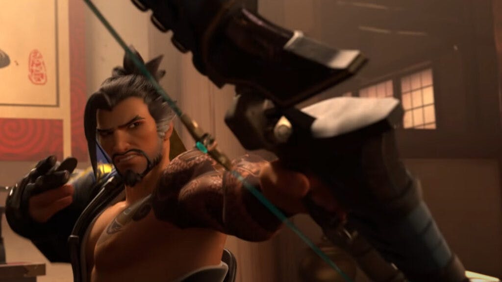 Hanzo in the Dragons cinematic (Image via Blizzard Entertainment)