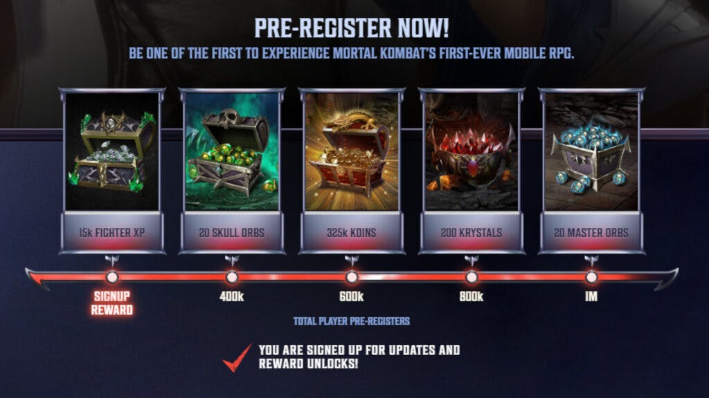 Pre-registration rewards (Image via Warner Bros. Games)