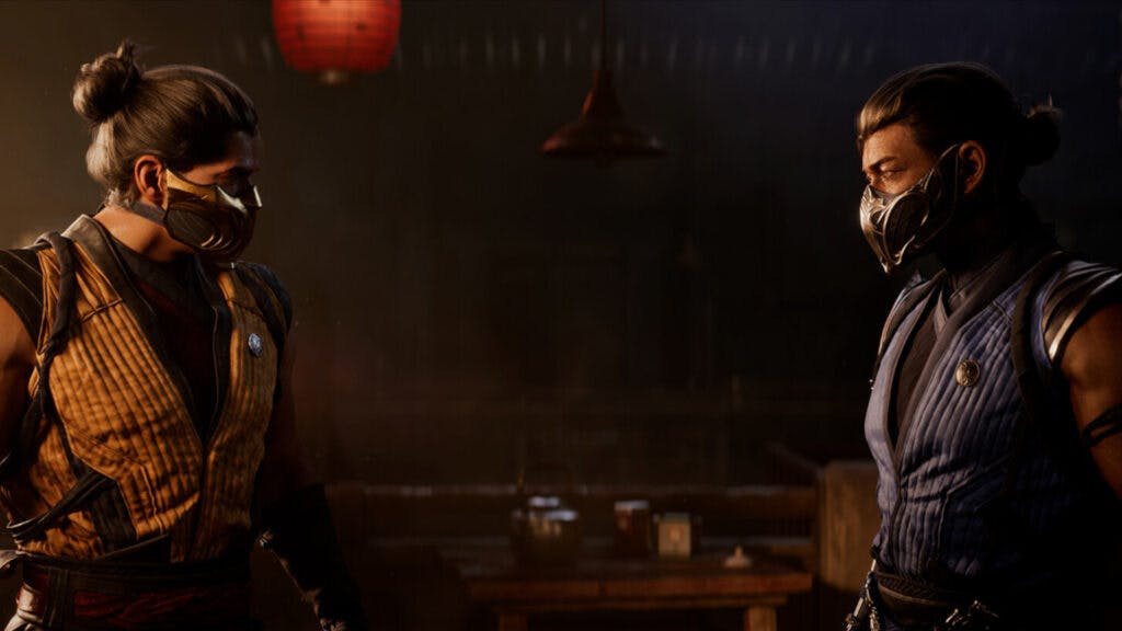 Cinematic screenshot featuring Scorpion and Sub-Zero (Image via Warner Bros. Games)