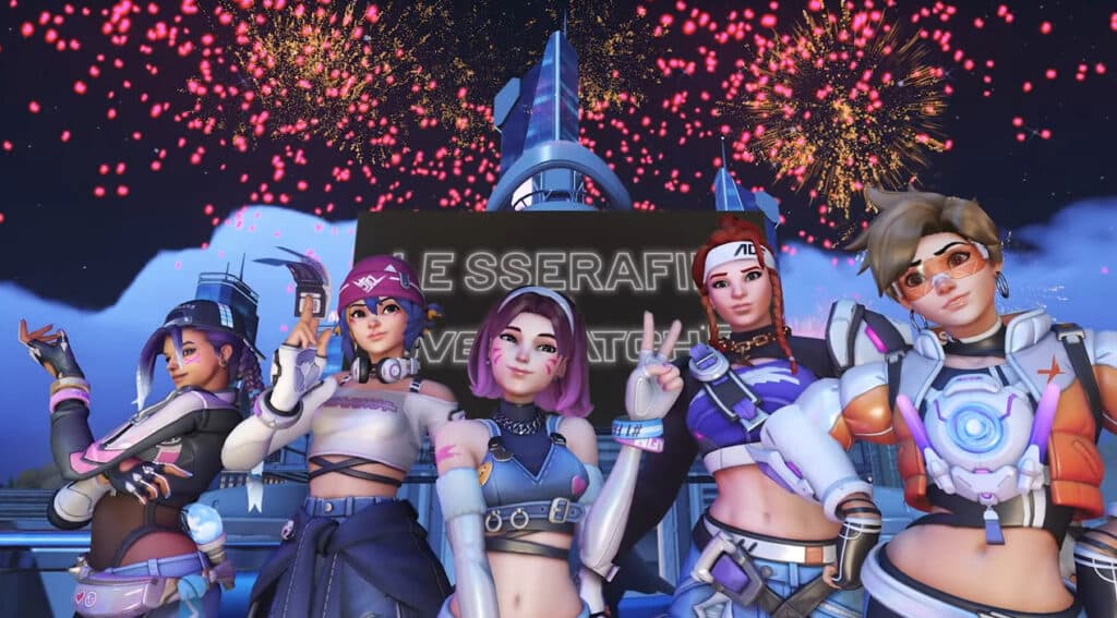 Overwatch 2 LE SSERAFIM event skins (Image via Blizzard Entertainment)