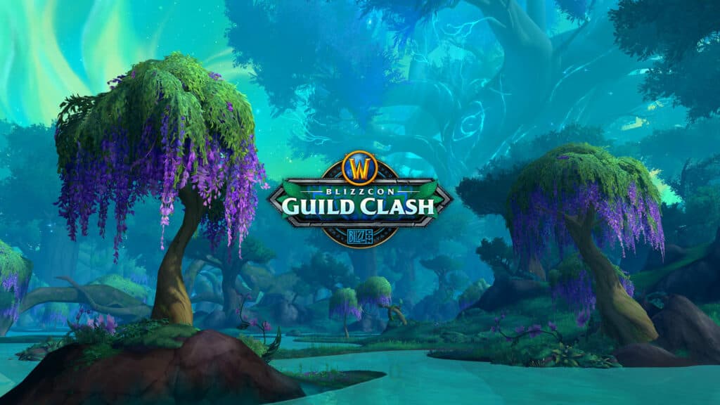 A graphic for the BlizzCon Guild Clash 2023 event (Image via Blizzard Entertainment)