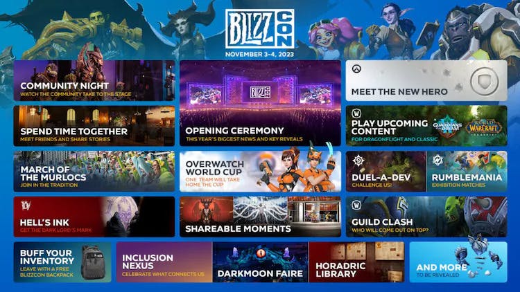 BlizzCon 2023 information (Image via Blizzard Entertainment)