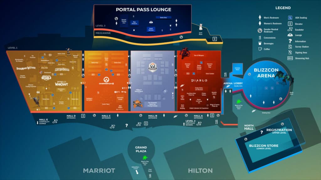 BlizzCon floor plan (Image via Blizzard Entertainment)