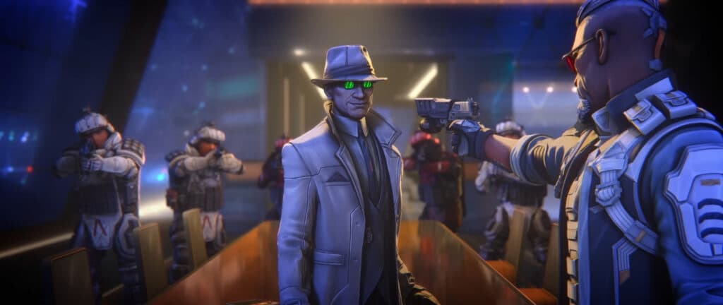 Ballistic "convincing" Silva to let him compete in the Apex Games instead of his son (via Respawn Entertainment/Apex Legends on YouTube)