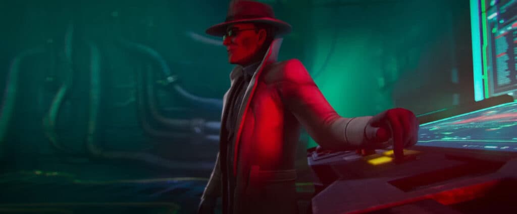 Silva launching the Defiance program, which would be blamed on Mad Maggie (via Respawn Entertainment/Apex Legends on YouTube)