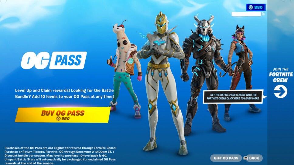 Fortnite OG Battle Pass: All Outfits and rewards in the ‘OG Pass’ cover image