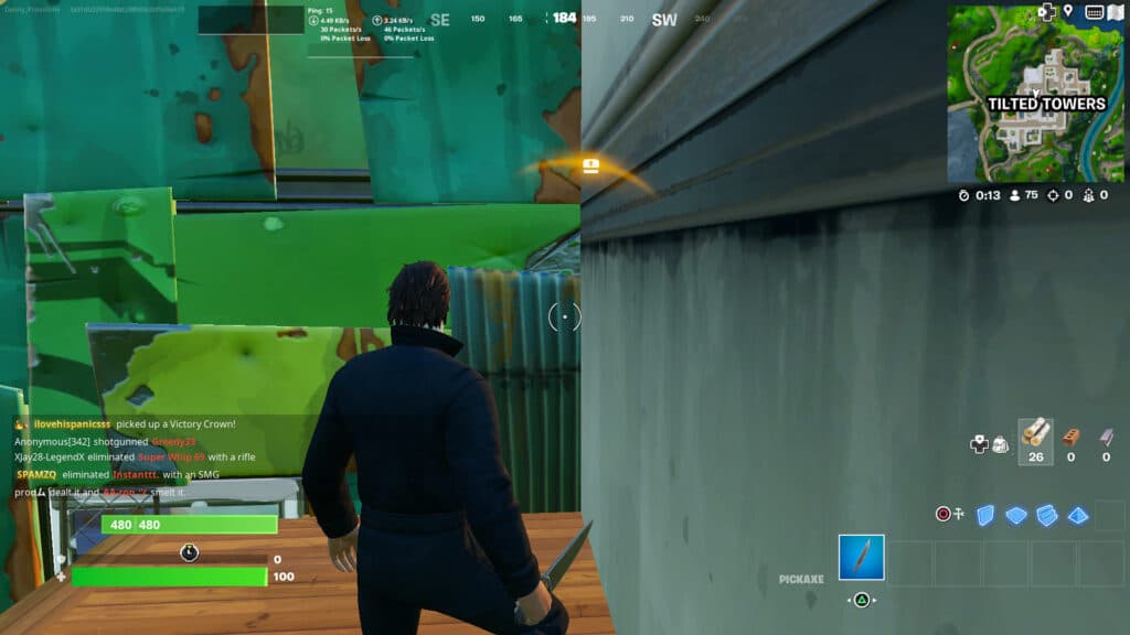 Visual sound effects indicate where you can find Chests (Credit: Epic Games)