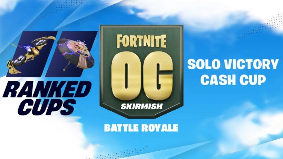 Fortnite OG Cash Cups and Skirmish tournament schedule cover image