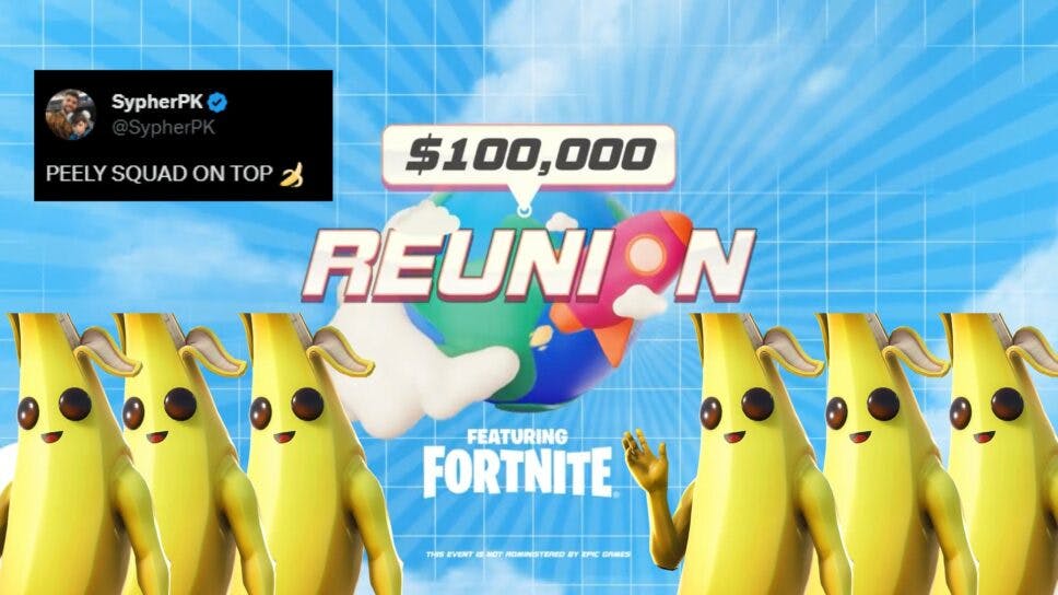 $100K Fortnite Reunion tournament ends with Peely Squad takeover cover image