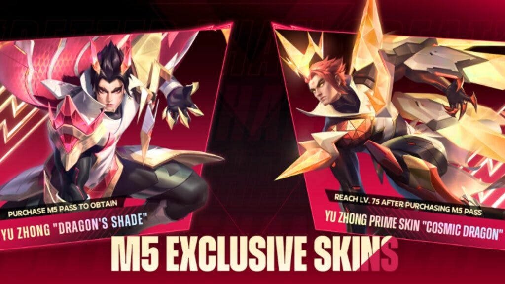 You can get Yu Zhong skins in the M5 Pass.<br>(Image via Moonton)