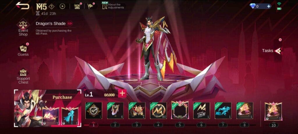 A look at the M5 Pass in Mobile Legends.<br>(Screenshot via esports.gg)