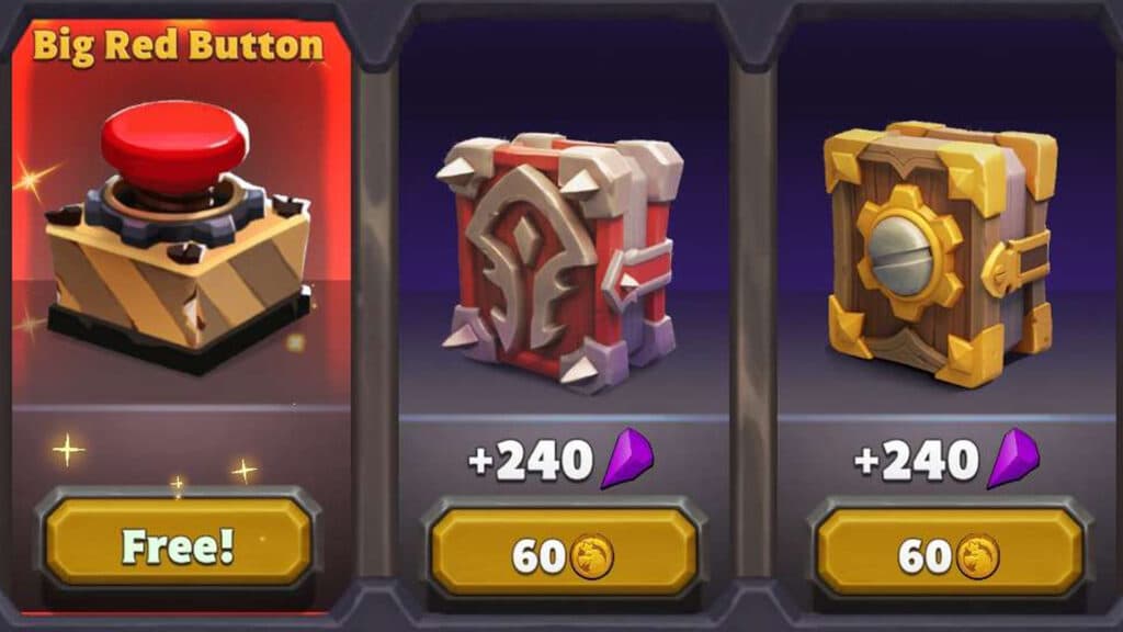 Big Red Buttons are sometimes offered as a free Daily Reward