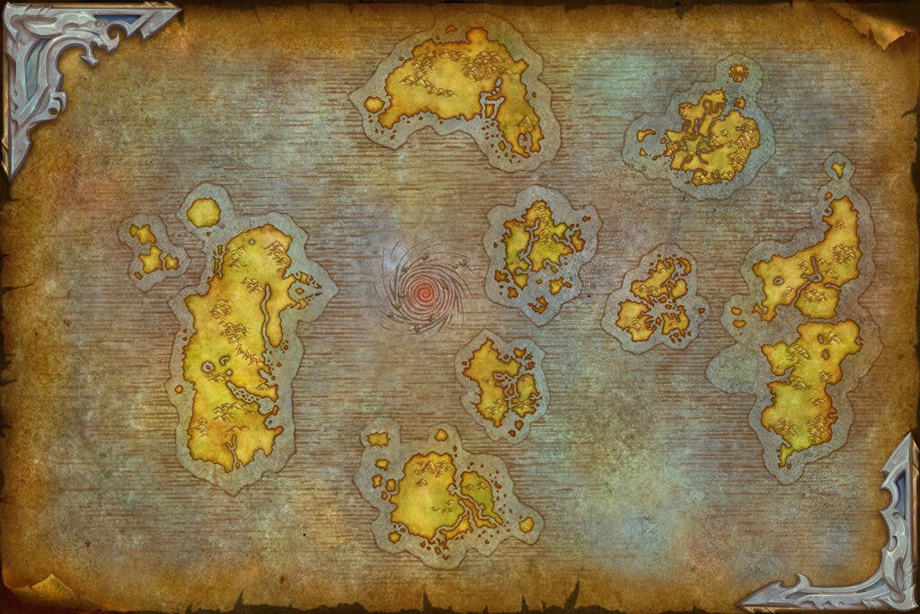 Map of Azeroth (Image via Blizzard Entertainment)
