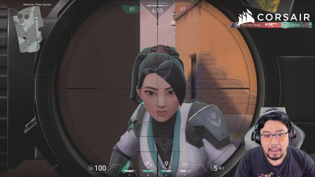 FifaTargrean streaming VALORANT on Twitch.<br>(Image via <a href="https://www.twitch.tv/fifatargrean/clip/CorrectBloodyVultureRaccAttack-NCd5r-fsKcaHzB1y">FifaTargrean's Twitch</a>)