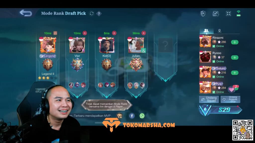 MARSHA OZAWA streaming Mobile Legends.<br>(Image via <a href="https://www.youtube.com/watch?v=mEt3-JmRSi0&t=6s&ab_channel=MARSHAOZAWA">MARSHA OZAWA's YouTube</a>)