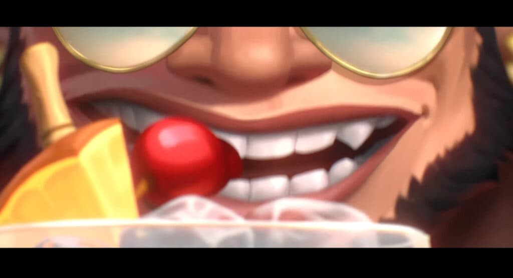 Mauga enjoys a tropical drink (Image via Blizzard Entertainment)