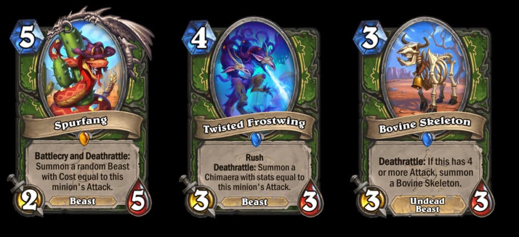 Spurfang, Twisted Frostwing, and Bovine Skeleton (Image via Blizzard Entertainment)