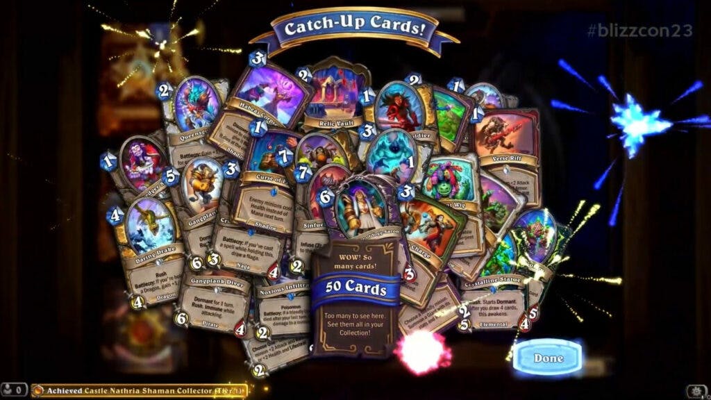 Hearthstone Catch-Up Packs (Image via Blizzard Entertainment)
