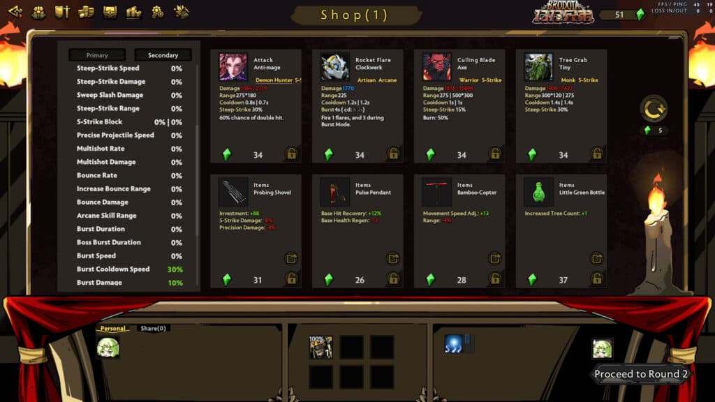 Secondary stats (Image via Sunlight Studio)