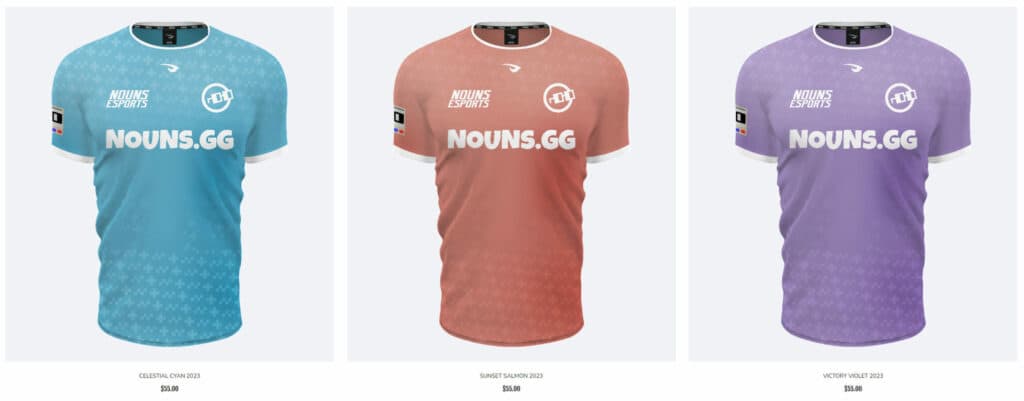 Nouns merch (Screenshot taken from <a href="https://raven.gg/stores/nounsesports/">their Raven.gg store</a>)