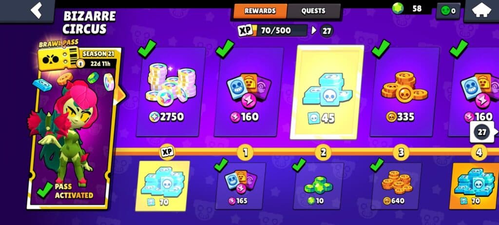 <em>New in-game look for the Brawl Pass, which will last until early January. Credit: Brawl Stars</em>
