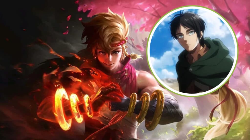 MLBB x AOT collab: Yin as Eren<br>(Image via Moonton / Attack on Titan)