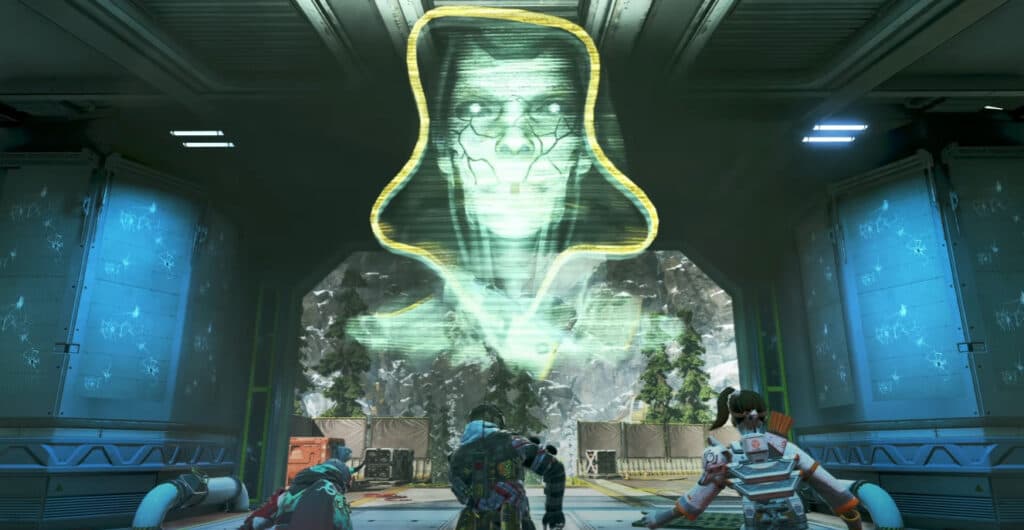 Ash presiding over her creation, Arenas, in Season 9: Legacy (Image via Apex Legends on YouTube)