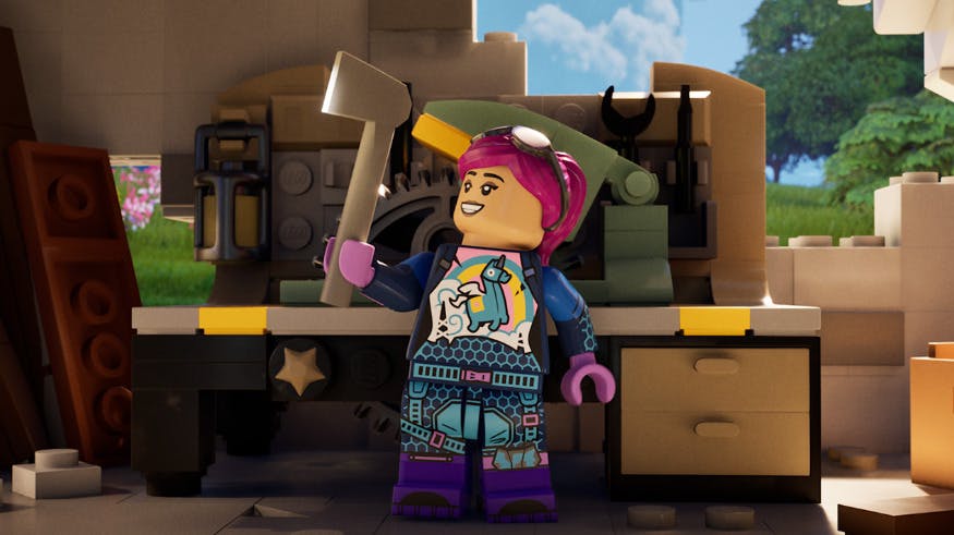 Captura de pantalla del modo de juego LEGO Fortnite (Imagen vía Epic Games y LEGO)