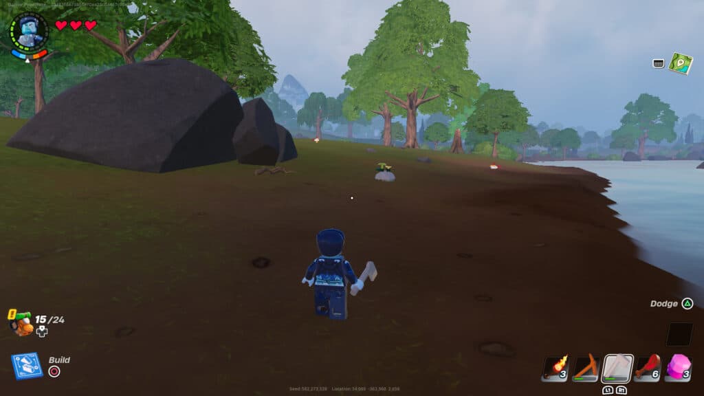 Defeat Rollers to get Shells in LEGO Fortnite (Image via esports.gg/Epic Games)