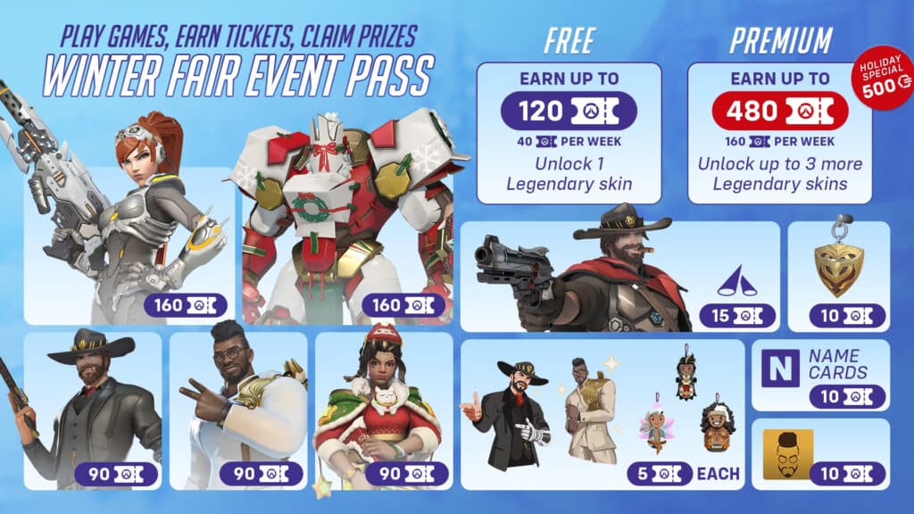 Overwatch 2 Winter Fair Event Pass (Image via Blizzard Entertainment)