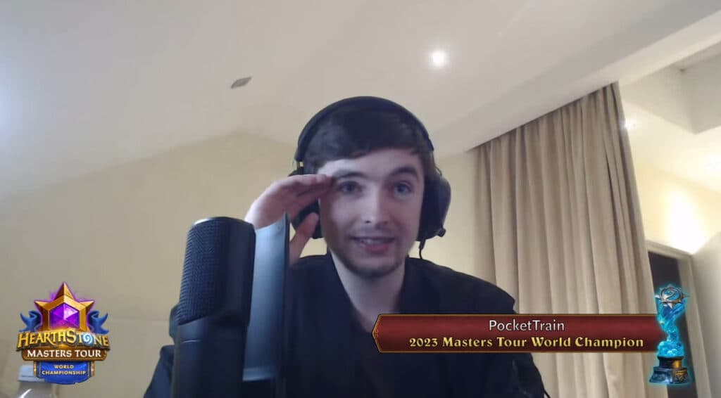 PocketTrain won the 2023 Hearthstone Masters Tour World Championship (Image via Blizzard Entertainment)