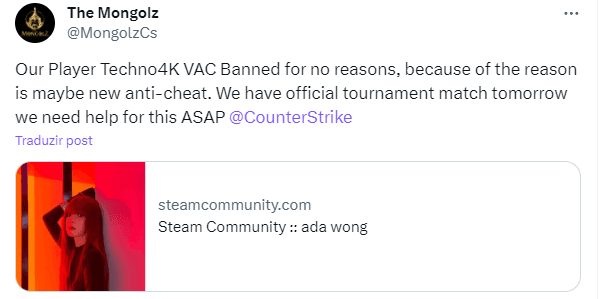 Techno4k on his ban (Image via X)