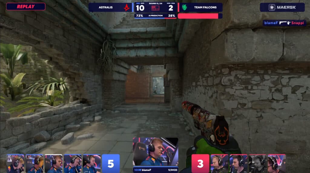 Astralis didn't let the Falcons get any closer (Image via BLAST Premier)